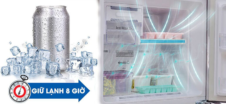 Khay Mr Coolpack của tủ lạnh Samsung RT22FARBDSA/SV giúp giữ lạnh đến 8 giờ nếu bị mất điện
