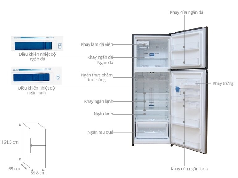 Tủ lạnh Electrolux ETB3200MG-XVN - 339 Lít thiết kế tối ưu phục vụ nhu cầu người sử dụng
