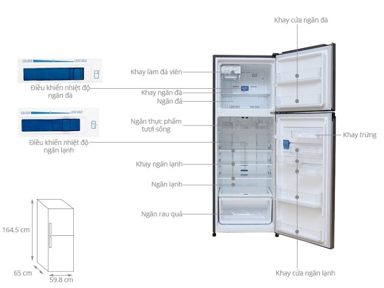 Tủ lạnh Electrolux ETB3200MG-XVN - 339 Lít thiết kế tối ưu phục vụ nhu cầu người sử dụng