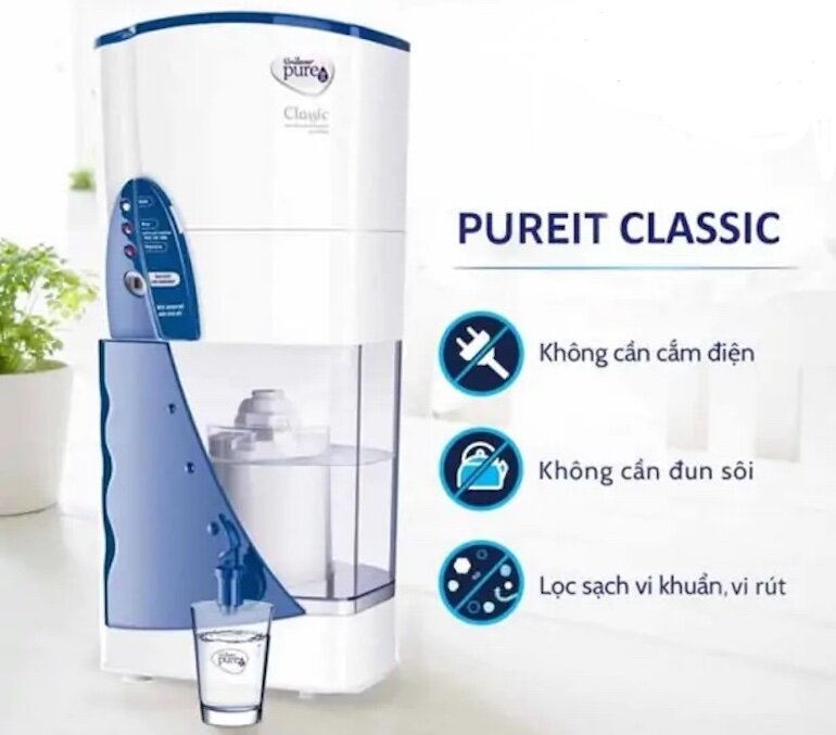 Máy lọc nước Unilever Pureit Classic mang đến nhiều tiện ích