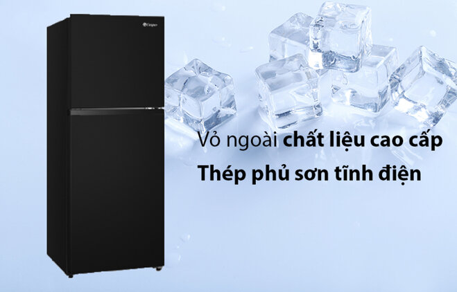 Tủ lạnh Casper RT-230PB sử dụng chất liệu thép phủ sơn tĩnh điện giúp tủ an toàn và bền bỉ 