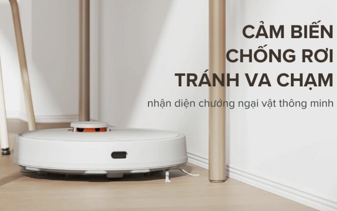 Robot hút bụi lau nhà Xiaomi Vacuum S10 được trang bị cảm biến LDS