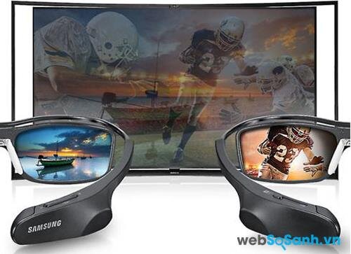 Tính năng Multi View của chiếc KN55S9C với hai kính 3D