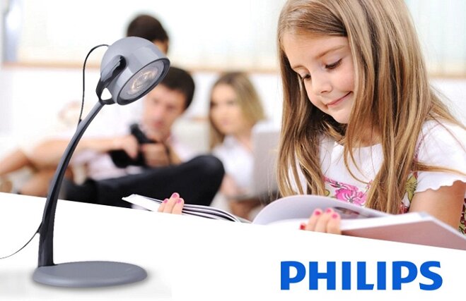 Đèn bàn học Philip giúp tiết kiệm nhiều điện năng tối đa