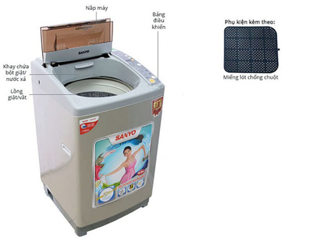 máy giặt Sanyo 7 kg cũ