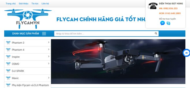 flycamvn.com bán hàng flycam chính hãng