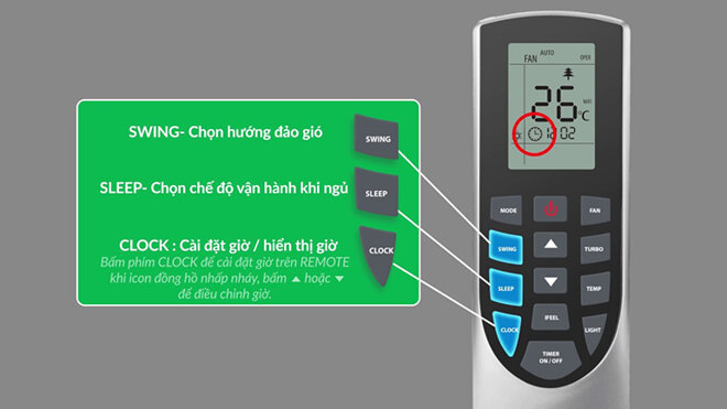 chỉnh điều hòa Gree sao cho mát