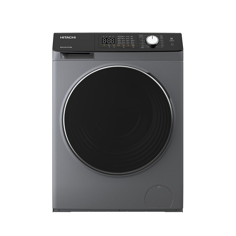 Máy giặt sấy Hitachi Inverter giặt 8.5kg, sấy 5kg BD-D852HVOS có kiểu dáng đẹp mắt cùng màu đen tối giản