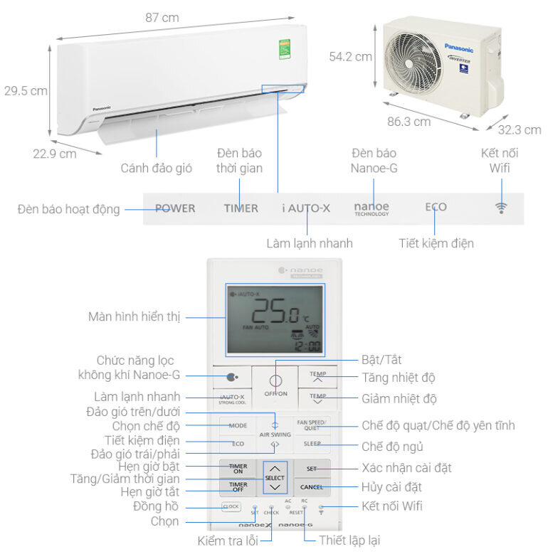 điều hòa Panasonic CU/CS-XU9ZKH-8 có wifi