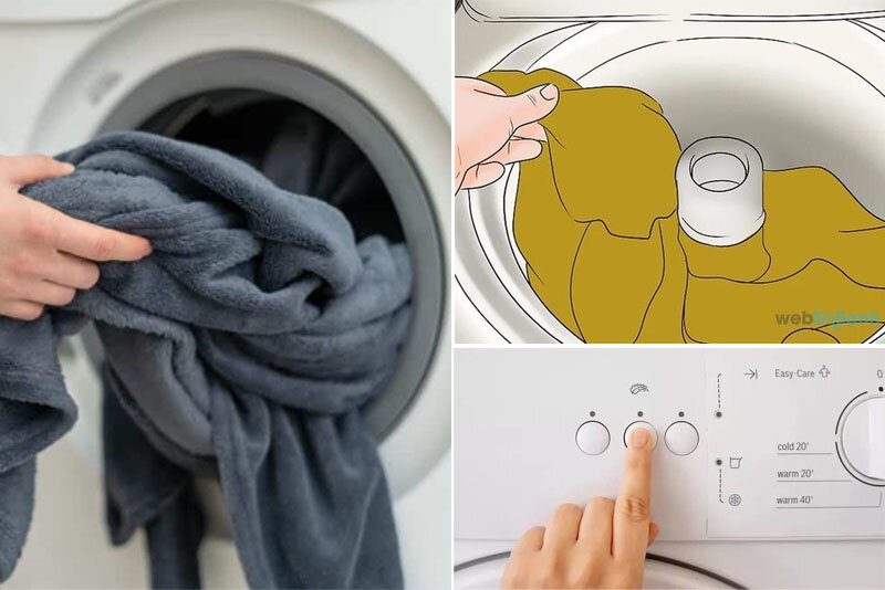 Cách giặt chăn lông thỏ bằng máy giặt