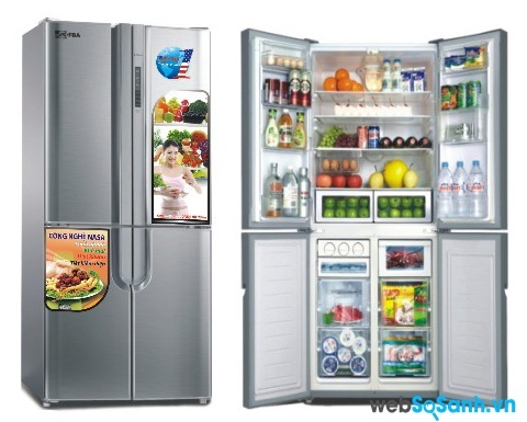 Tủ lạnh kiểu cửa side by side (nguồn: internet)