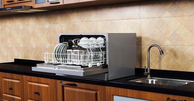 Máy rửa bát để bàn không thể rửa các loại xoong, nồi có kích thước lớn Máy rửa bát mini