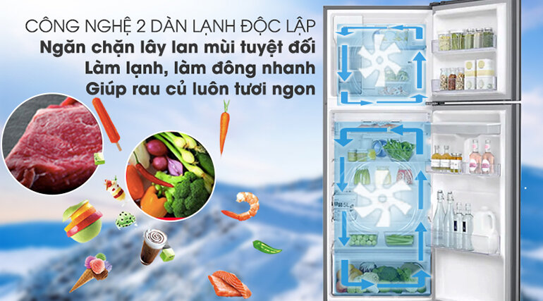Tủ lạnh Samsung 380l được ứng dụng hệ thống Twin Cooling Plus™