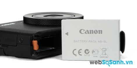 Máy ảnh Canon PowerShot S110 đi kèm với pin Li-ion dung lượng 1120mAh