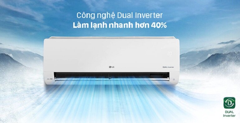 điều hòa LG V10APH2 9000 BTU 1 chiều Inverter gas R-32