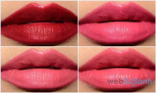 Màu Rouge Rum Punch (RD504), Ruby Cooper (RD501), Sweet Desire (RD714), Toffee Apple (RD308)