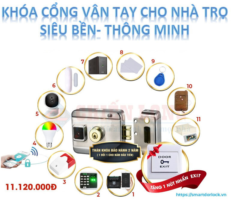 khóa vân tay cho nhà trọ