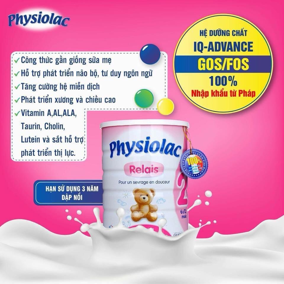 Sữa Physiolac số 2 có thành phần gần giống với sữa mẹ