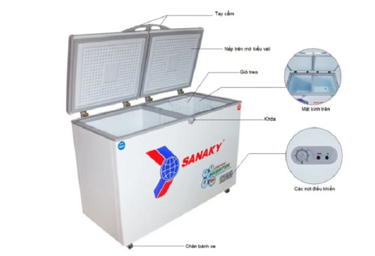 Tủ đông mát Sanaky
