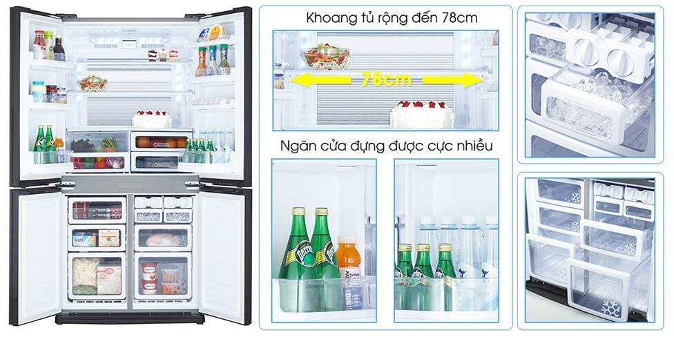 thiết kế tủ lạnh sharp sang trọng