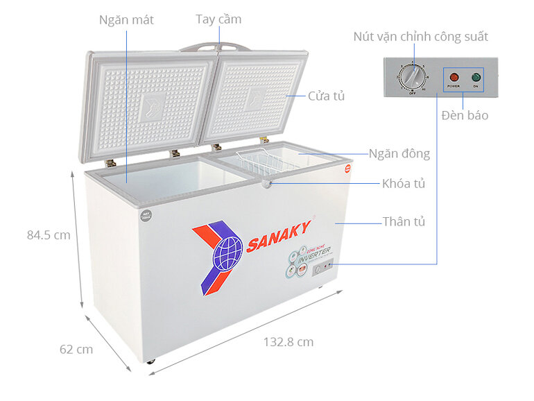 Tủ đông Sanaky Inverter VH-4099W3