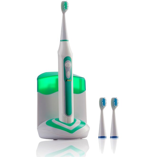 Xtech XHST-100 Oral Hygiene Ultra Powered 40,000VPM là sản phẩm bàn chải điện có 5 chế độ làm sạch khác nhau