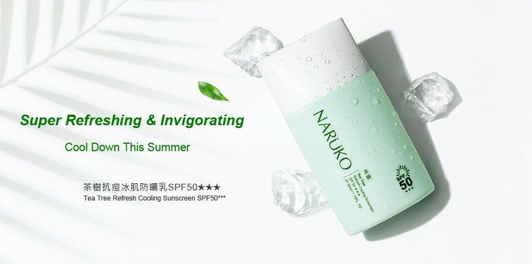Kem chống nắng naruko Tea Tree Refresh Cooling Sunscreen SPF50