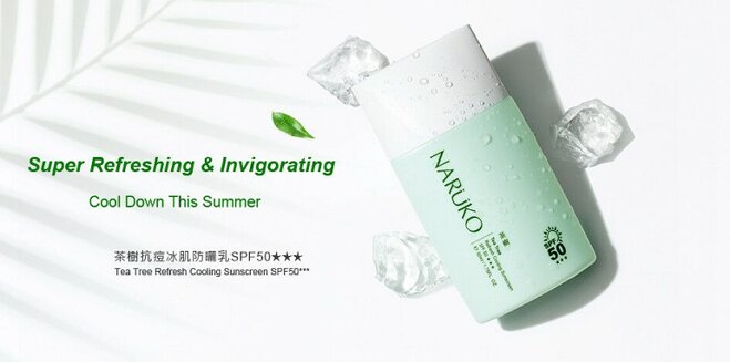 Kem chống nắng naruko Tea Tree Refresh Cooling Sunscreen SPF50