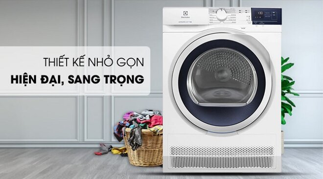 Thiet ke ben ngoai may say quan ao Electrolux EDC804CEWA