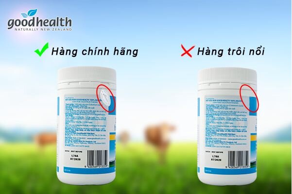 Phân biệt sữa non Goodhealth chính hãng và trôi nổi qua tem chống giả