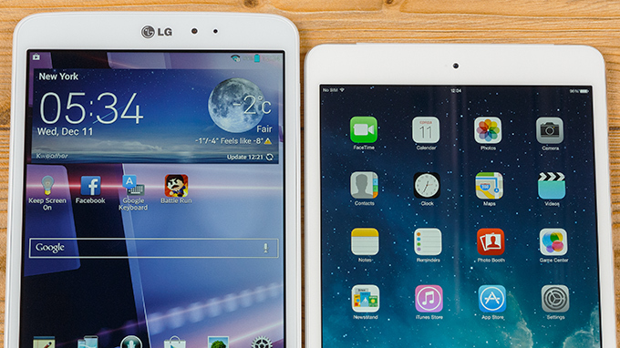 LG G Pad 8.3 và iPad mini 2