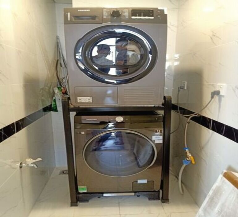ảnh minh họa kệ máy giặt và máy sấy INOX KMG08-2
