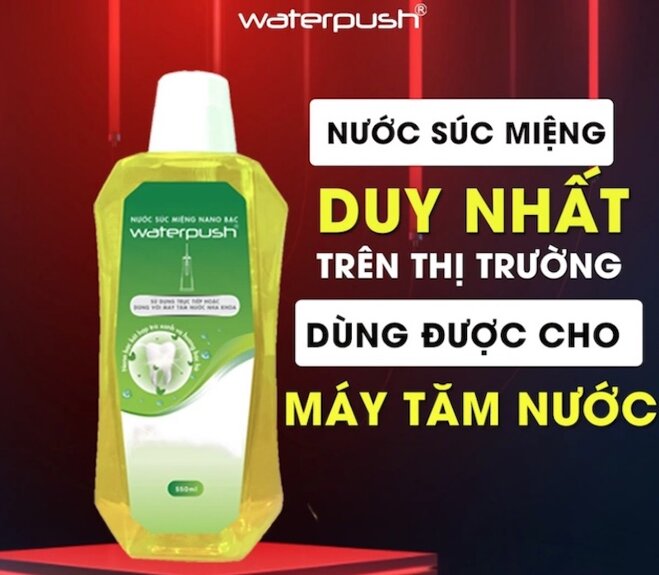 Nước súc miệng WaterPush Nano Bạc