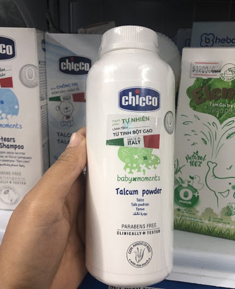 Phấn rôm tinh bột gạo Chicco