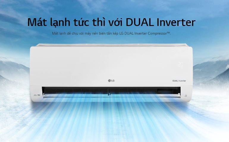 Điều hòa LG 12000BTU V13ENO làm lạnh hiệu quả cho không gian 15-20m2