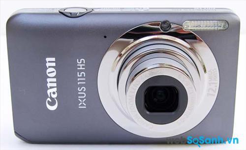 Máy ảnh Canon IXUS 115 HS có thiết kế đơn giản theo dạng hình hộp chữ nhật