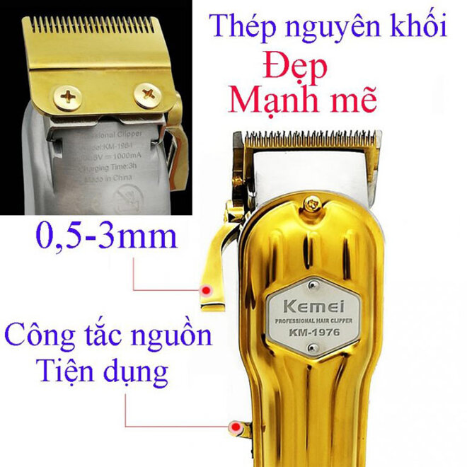 Sang trọng, đẳng cấp của tông đơ Kemei KM 1976