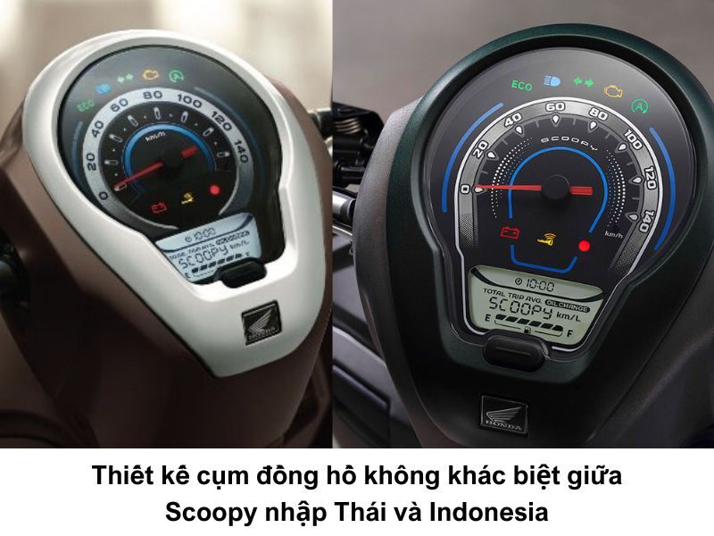 so sánh honda scoopy nhập Thái và Indonesia