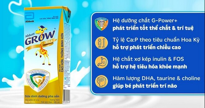 Top 8 sữa pha sẵn tốt cho bé 1-3 tuổi tăng cân, phát triển chiều cao