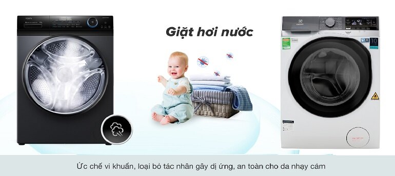 Công nghệ giặt hơi nước trên máy giặt