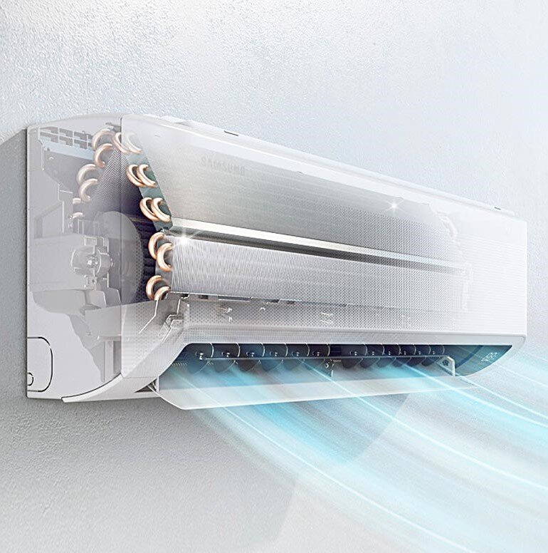 Máy lạnh Samsung Inverter 2 chiều giúp không khí trong sạch nhờ kết hợp 3 bộ lọc bụi bẩn