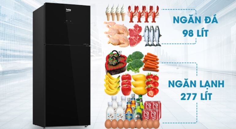 tủ lạnh Beko Inverter 375 lít RDNT401I50VGB
