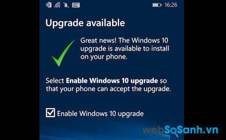Hướng dẫn cách cập nhật lên bản Windows 10 Mobile