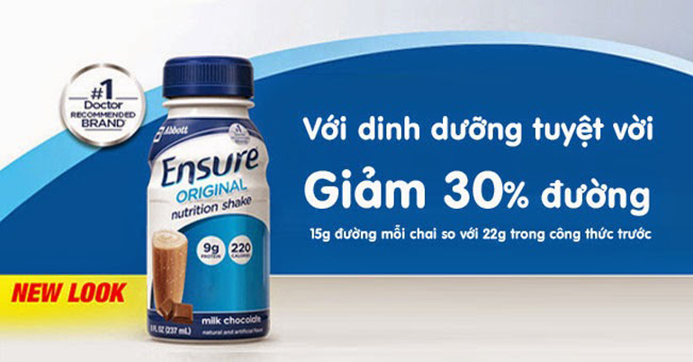 Sữa Ensure nước ít đường 