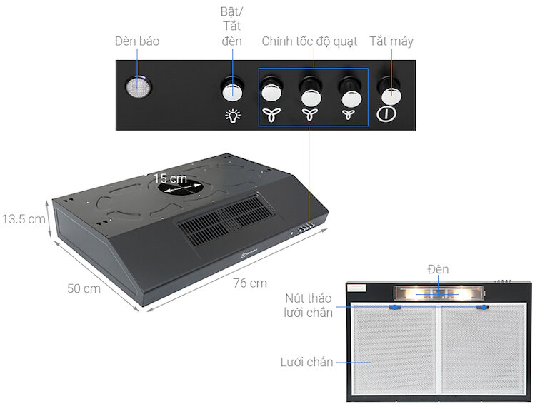 Máy hút mùi Electrolux EFT7516K