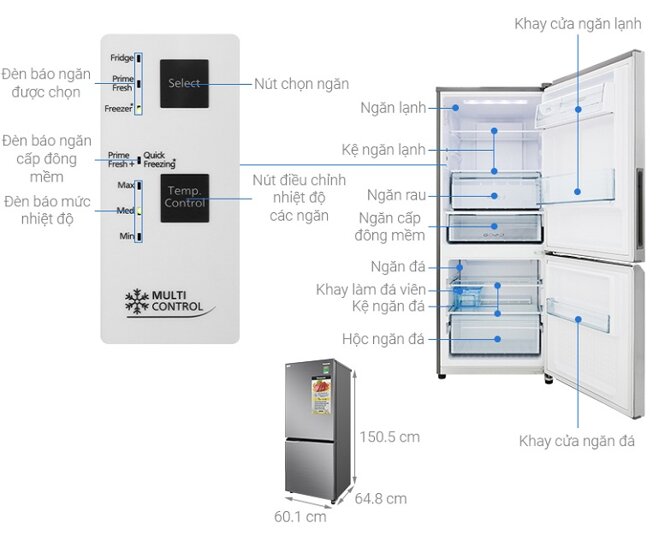 Tủ lạnh Panasonic Prime Fresh+ 