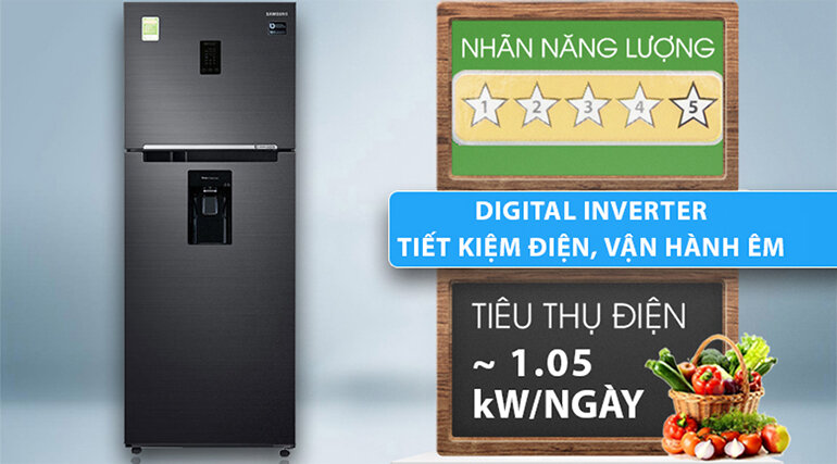 Công nghệ Inverter giúp tủ lạnh Samsung RT38K5982BS/SV 380 lít tiết kiệm đến 50% điện năng tiêu thụ