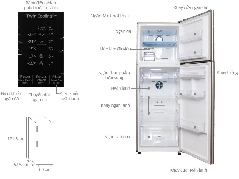 Tủ lạnh Samsung RT32K5532S8/SV 320 lít
