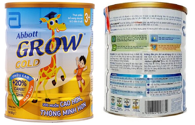 Sữa Abbott Grow 3 cho bé từ 1 - 2 tuổi - Giá tham khảo: 292.000 vnd/hộp 900g