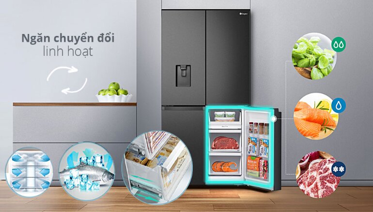 Tủ lạnh Casper Inverter 645 lít RM-680VBW có nhiều tiện ích đi kèm giúp người dùng có trải nghiệm tốt